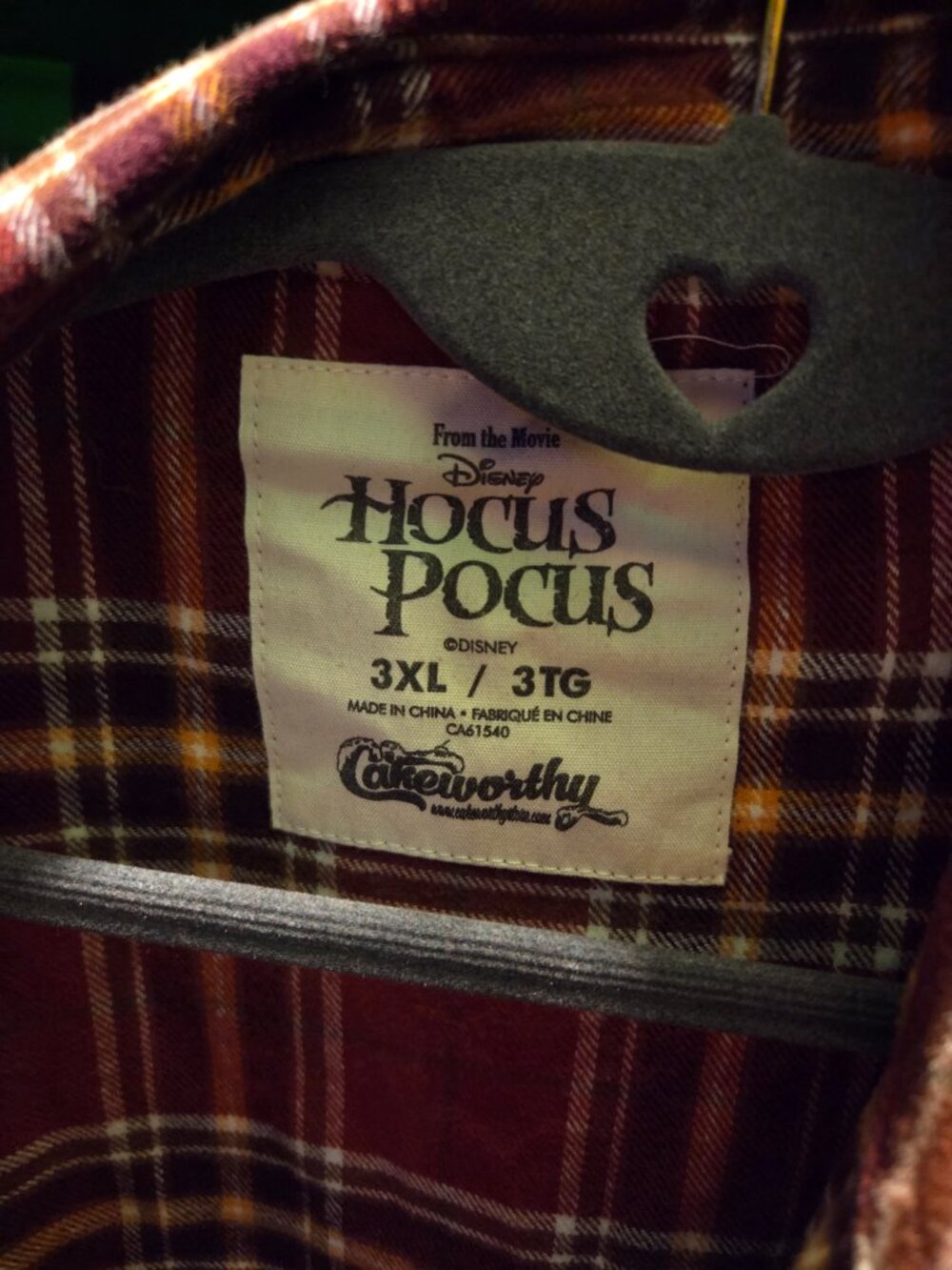 Disney Hocus Pocus Cakeworthy "Calming Circle" Flannel Shirt - 3XL - Picture 3 of 3